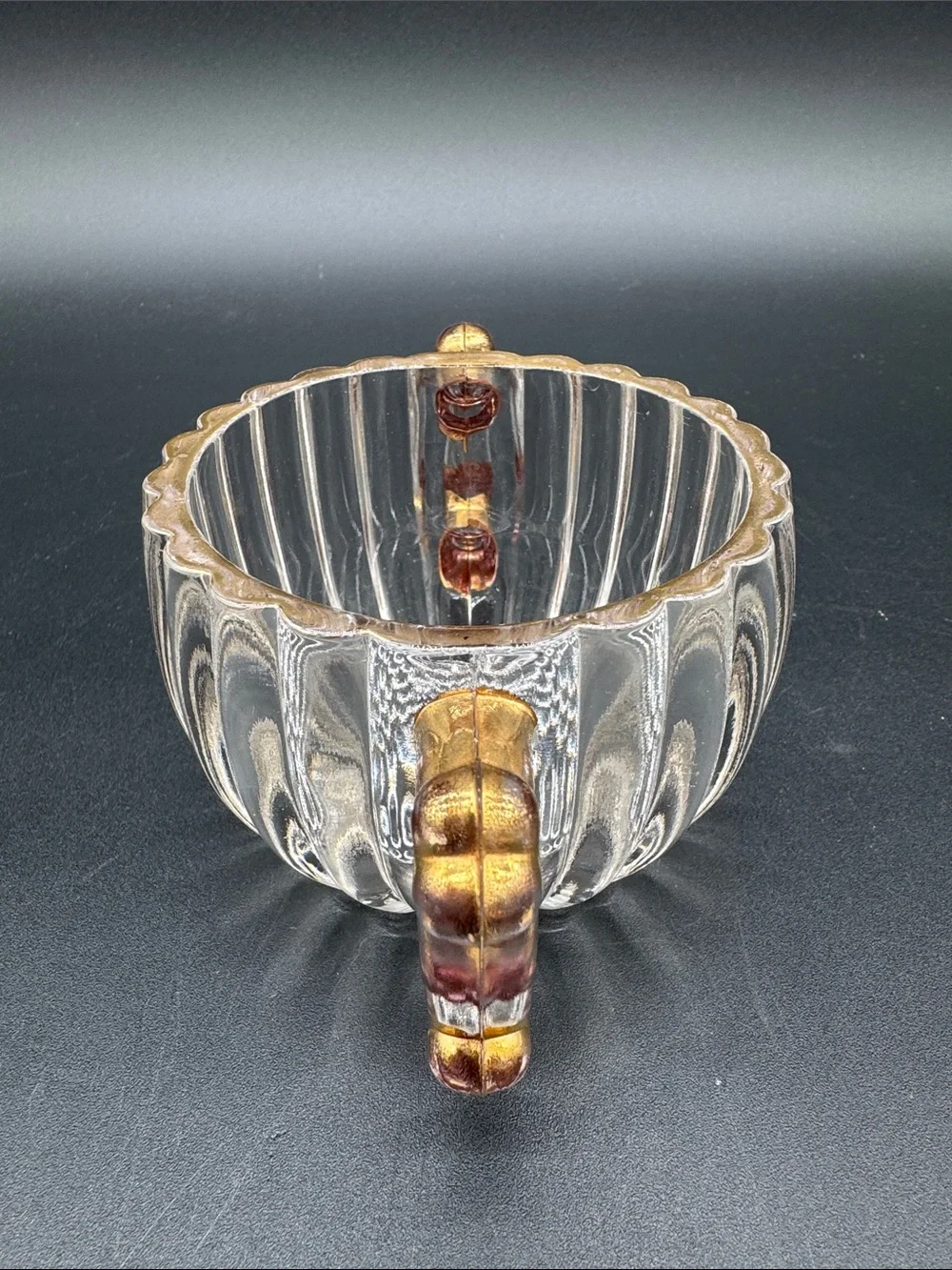 Vintage Jeanette Glass Creamer and Open Sugar Bowl Set